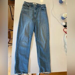 Abercrombie the ankle straight ultra high rise jeans